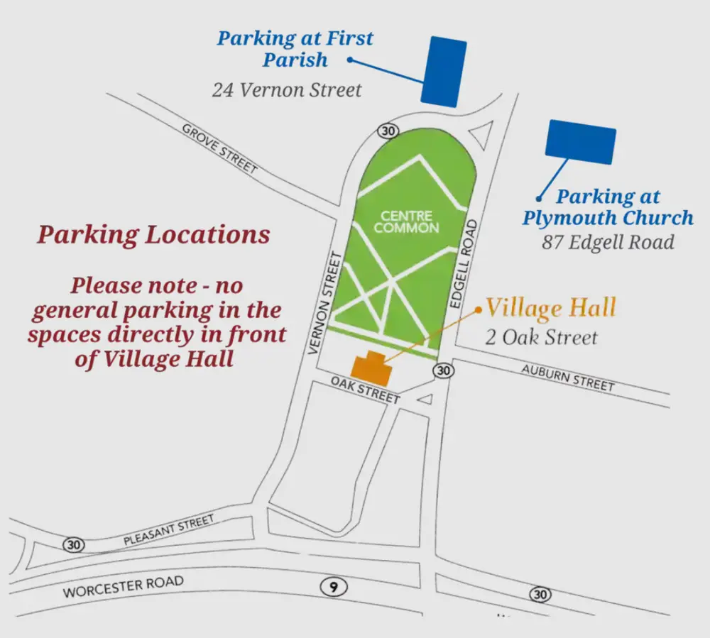 Map of parking areas